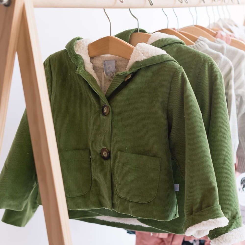 Bella Bliss Corduroy coat with fleece lining